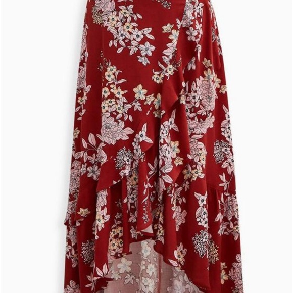 Torrid Hi-Low Ruffle Midi Skirt - Picture 3 of 5